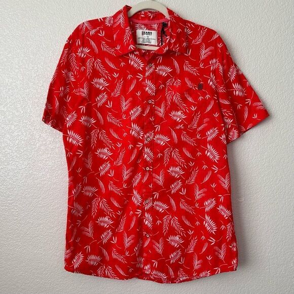 NWT i jeans by Buffalo Men’s Hawaiian Button Shirt - Picture 1 of 13